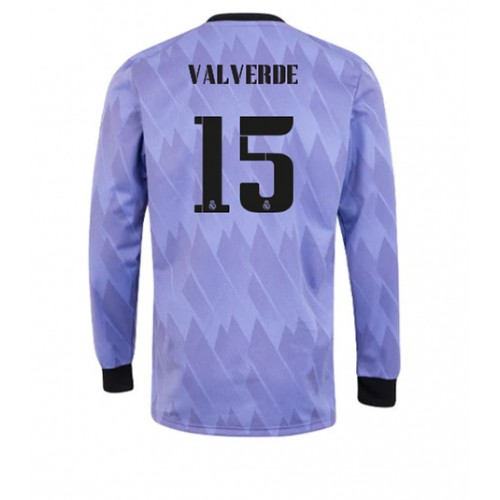 Real Madrid Federico Valverde #15 Bortedrakt 2022-23 Langermet Real Madrid Federico Valverde #15 Bortedrakt 2022-23 Langermet